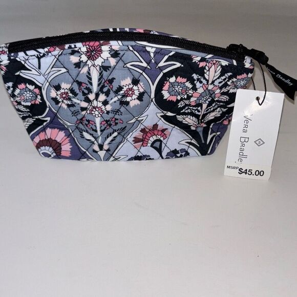 NWT Vera Bradley Ornate Blooms MEdium travel cosmetic make up bag water proof - Picture 2 of 7